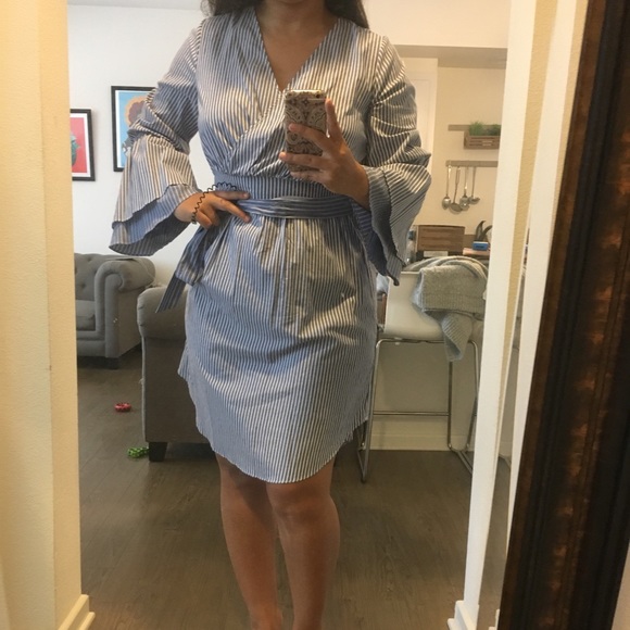 a new day Dresses & Skirts - Brand new stripe wrap dress